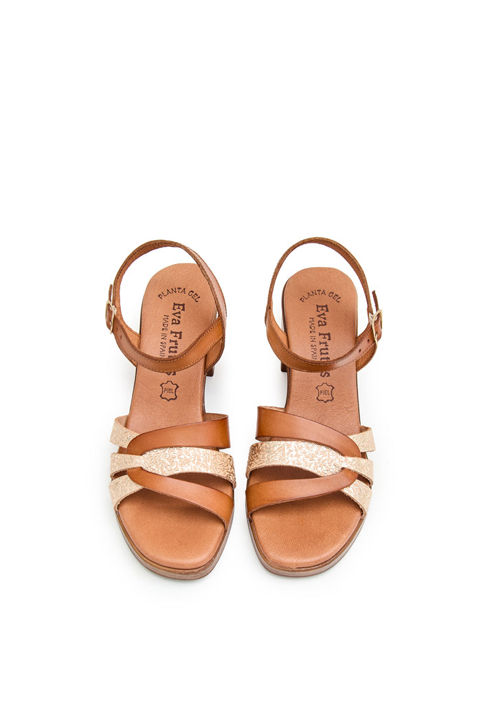 Sandalia Emma de Piel para Mujer - Avellana Maui