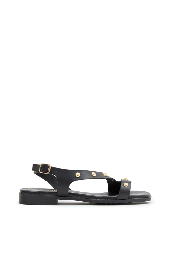 Sandalia Astra de Piel para Mujer - Negro